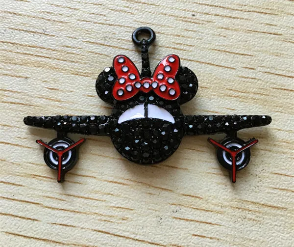 Newest 52x37mm10pcs/lot Electrophoresis black Zinc alloy rhinestone Minnie plane pendant for Jewelry Necklace making (As shown)
Newest 52x37mm10pcs/lot Electrophoresis black Zinc alloy rhinestone Minnie plane pendant for Jewelry Necklace making (As shown)