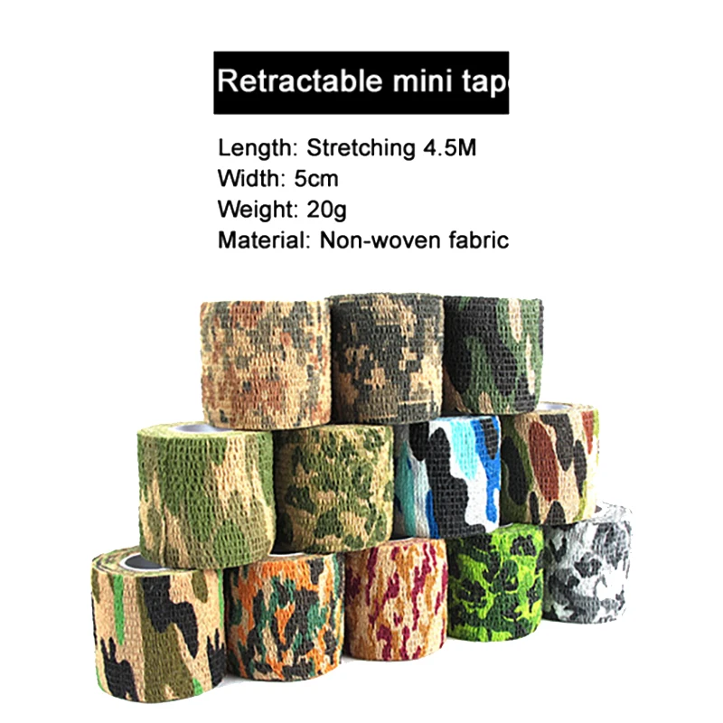 Airsoft paintball Self-adhesive Camouflage Wrap Rifle Hunting Shooting Cycling Tape Waterproof Camo Stealth Non-woven Tape
Airsoft paintball Self-adhesive Camouflage Wrap Rifle Hunting Shooting Cycling Tape Waterproof Camo Stealth Non-woven Tape