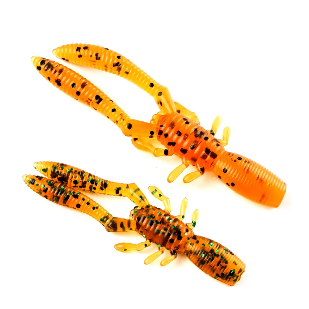 

10Pcs/lot Soft Bait Silicone Lures Worm 6cm 2g/7.5cm 3.5g Fishing Lures Attractive Shrimp Wobbler Jig Swivel Bass Fishing Tackle