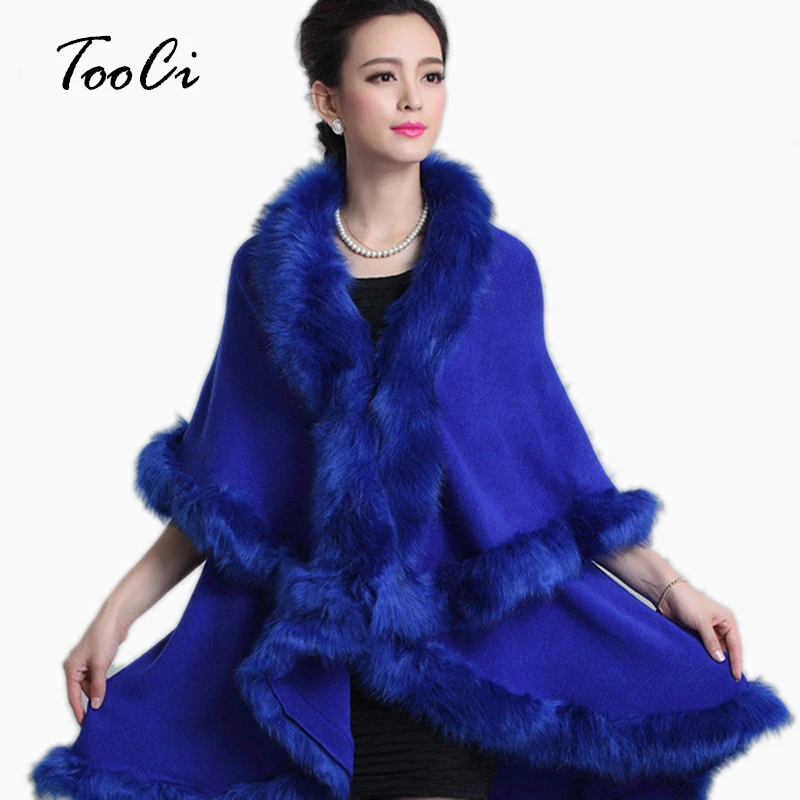 New Spring Fashion Long Sweater Blue Women Imitation Fox Fur Collar Knitted Poncho Cardigan Lady Wool Sweater Coat
New Spring Fashion Long Sweater Blue Women Imitation Fox Fur Collar Knitted Poncho Cardigan Lady Wool Sweater Coat