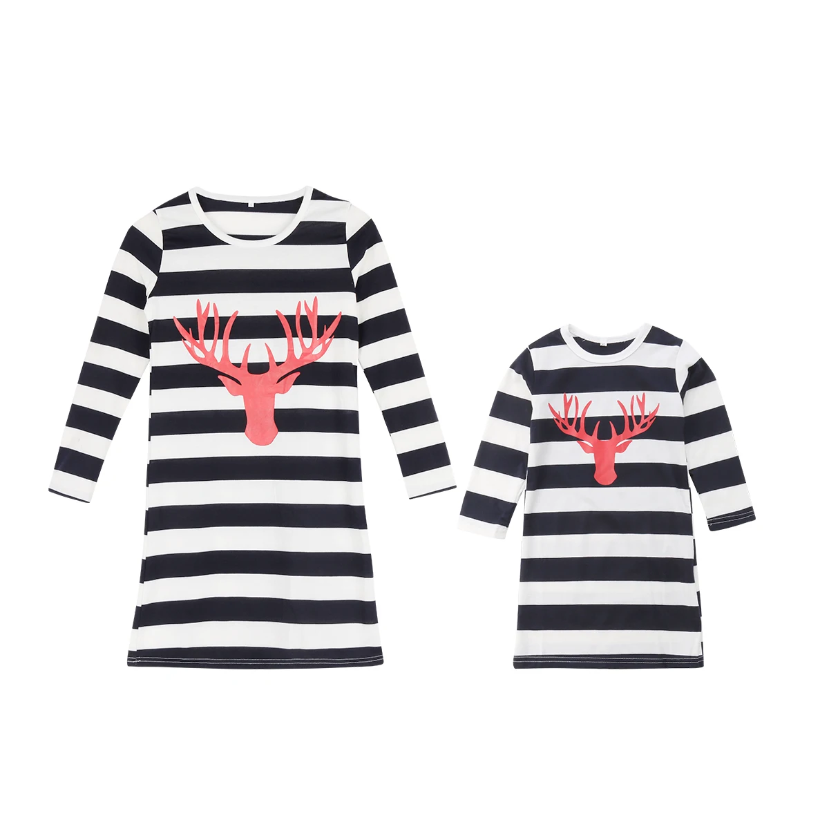 2018 Christmas Mother and Daughter Dress Long Sleeve Deer Print Striped A-line Casual Dresses Family Match Clothes
2018 Christmas Mother and Daughter Dress Long Sleeve Deer Print Striped A-line Casual Dresses Family Match Clothes