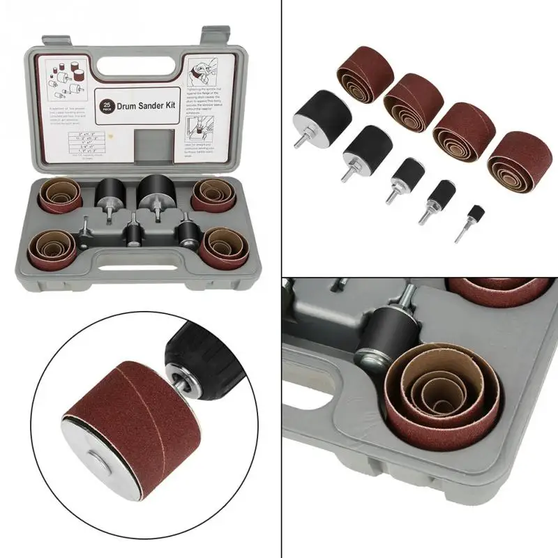 25 pieces / set of spindle sanding sanding machine tool kit set and drilling machine set sanding drum kit
25 pieces / set of spindle sanding sanding machine tool kit set and drilling machine set sanding drum kit