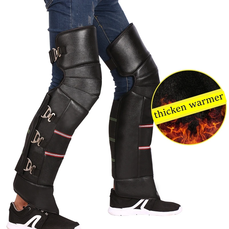 One Pair Winter Warm Riding Kneepad Knee Leg Windproof Protector Waterproof PU Thicken Kneepad Adjustable Size For Unised
One Pair Winter Warm Riding Kneepad Knee Leg Windproof Protector Waterproof PU Thicken Kneepad Adjustable Size For Unised