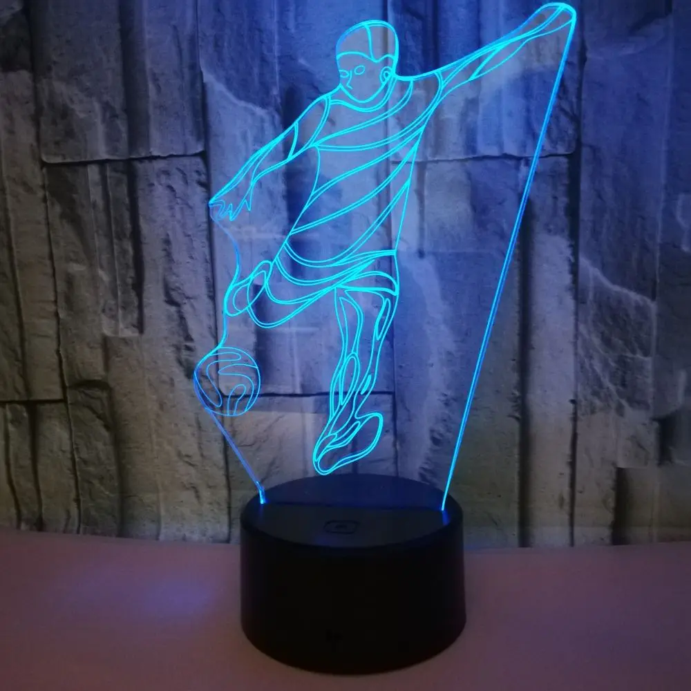 3D Led Table Lamp Playing Football Model Touch Button Usb Table Lamp Home Decor Soccer Player Night Light Kids Bedroom Lighting
3D Led Table Lamp Playing Football Model Touch Button Usb Table Lamp Home Decor Soccer Player Night Light Kids Bedroom Lighting