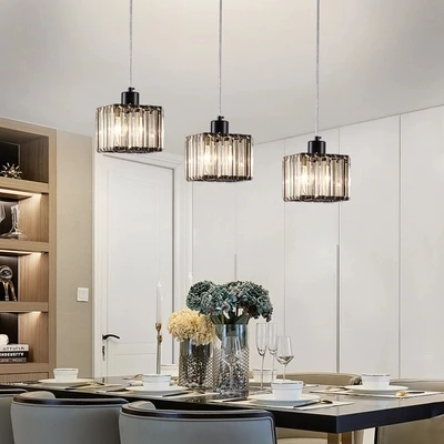 Modern Led Pendant Lights Crystal Lighting Fixture Dining Room Living Room Iron Lamp Creative Cube Luminaire Black Luster
Modern Led Pendant Lights Crystal Lighting Fixture Dining Room Living Room Iron Lamp Creative Cube Luminaire Black Luster