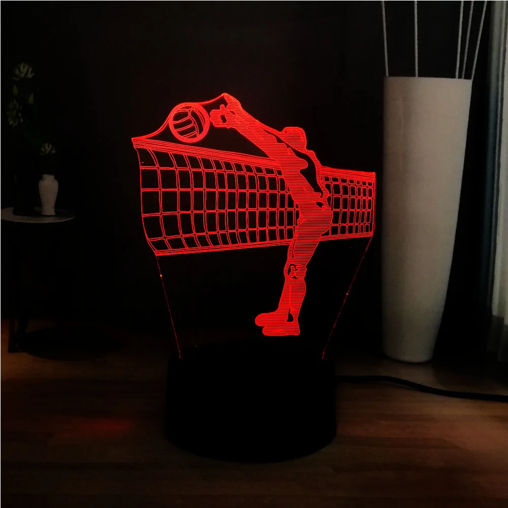 2019 Creative 3D Sport LED 7 Color Change Night Lamp Novel Playing Volleyball Decoration Atmosphere Table Lamp Kids Holiday Gift
2019 Creative 3D Sport LED 7 Color Change Night Lamp Novel Playing Volleyball Decoration Atmosphere Table Lamp Kids Holiday Gift