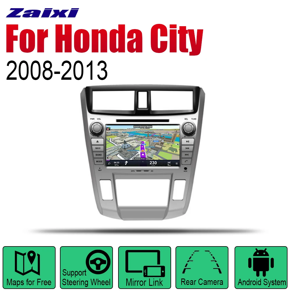 Auto DVD Player GPS Navigation For Honda City 2008~2013 Car Android Multimedia System Screen Radio Stereo
Auto DVD Player GPS Navigation For Honda City 2008~2013 Car Android Multimedia System Screen Radio Stereo