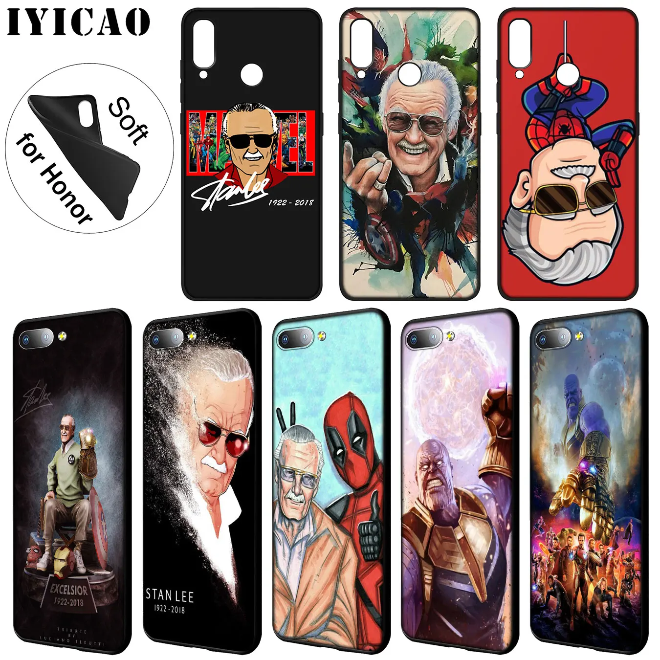 IYICAO Stan Lee Marvel Soft Silicone Phone Case for Huawei Y9 Y7 Y6 Prime 2019 Cover Honor 20 8C 8X 8 9 9X 10 Lite 7C 7X 7A Pro
IYICAO Stan Lee Marvel Soft Silicone Phone Case for Huawei Y9 Y7 Y6 Prime 2019 Cover Honor 20 8C 8X 8 9 9X 10 Lite 7C 7X 7A Pro