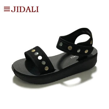 JIDALI Womens Peep-toe Wedges 4.5cm Heel Black Circles Rivets Rome Sandals Platform Summer Shoes Ladies Flip Flop Size 35-39
JIDALI Womens Peep-toe Wedges 4.5cm Heel Black Circles Rivets Rome Sandals Platform Summer Shoes Ladies Flip Flop Size 35-39