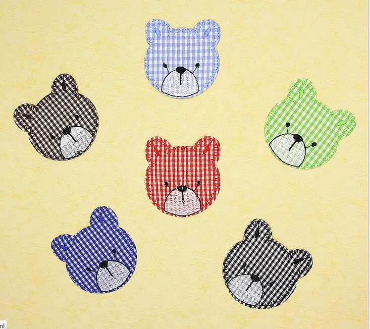 Wholesale bulk lot Cartoon Gingham bear Head embroidered applique iron-on patch DIY Sewing kids wear 5.9x5.9cm
Wholesale bulk lot Cartoon Gingham bear Head embroidered applique iron-on patch DIY Sewing kids wear 5.9x5.9cm