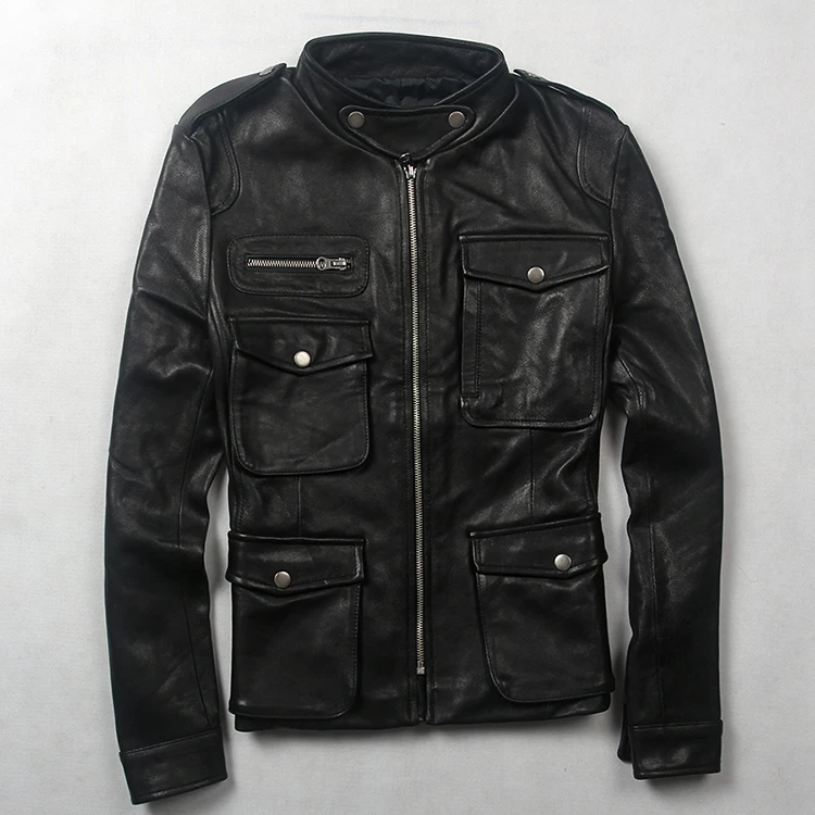 women's fashion M65 leather jacket with pockets black sheepskin genuine leather coat women slim fit motorcycle jacket lady
women's fashion M65 leather jacket with pockets black sheepskin genuine leather coat women slim fit motorcycle jacket lady