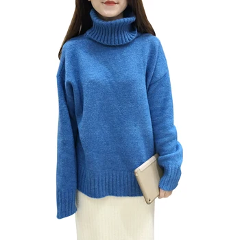 Turtleneck Oversized Sweaters 2018 Winter Warm Lazy Wind Loose Knit Sweater Solid Thick Turtleneck Women Sweaters and Pullovers
Turtleneck Oversized Sweaters 2018 Winter Warm Lazy Wind Loose Knit Sweater Solid Thick Turtleneck Women Sweaters and Pullovers