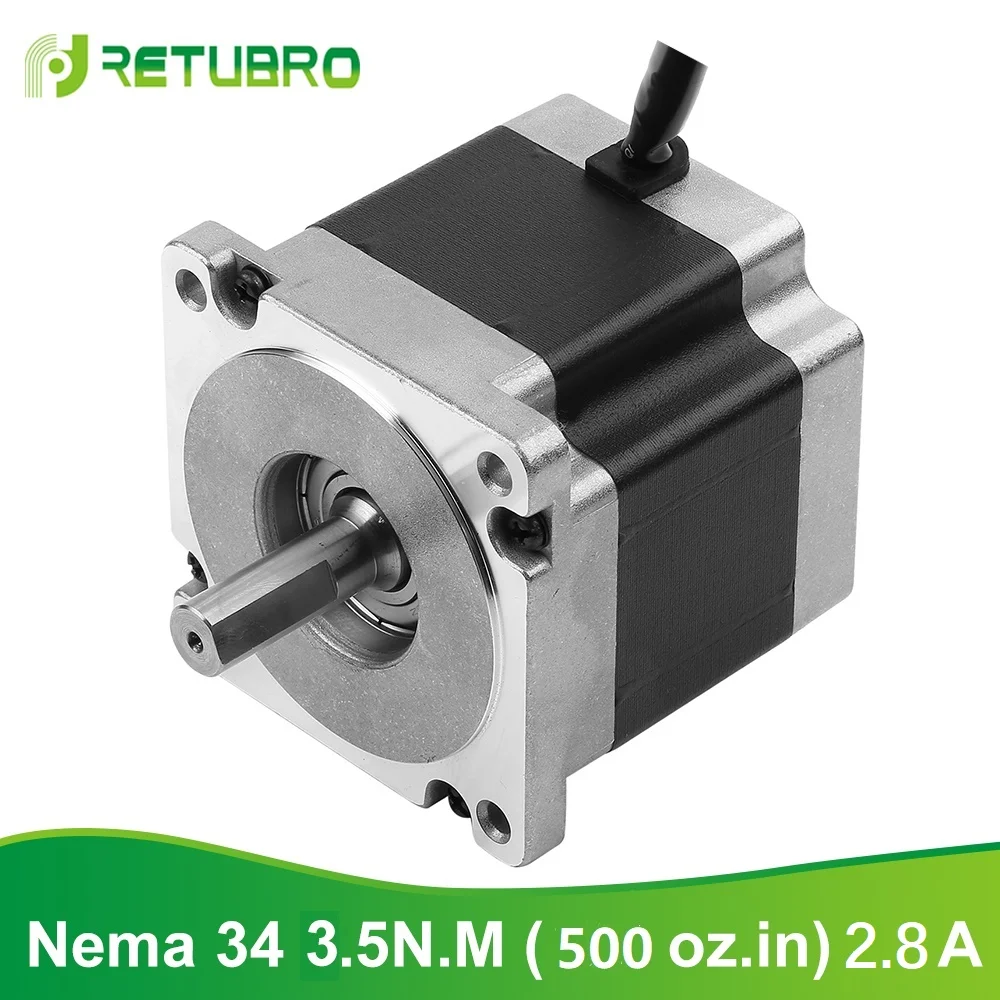 2 Phase Nema 34 Stepper Motor 86A3 Open Loop 3.5NM 8 Leads 65mm body length 2.8A Digital Stepping Motor
2 Phase Nema 34 Stepper Motor 86A3 Open Loop 3.5NM 8 Leads 65mm body length 2.8A Digital Stepping Motor
