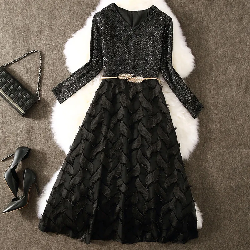 2019 Autumn New Elegant Black Beading Lace Long sleeve Bodycon Prom Party Dresses Formal Winter Spring
2019 Autumn New Elegant Black Beading Lace Long sleeve Bodycon Prom Party Dresses Formal Winter Spring