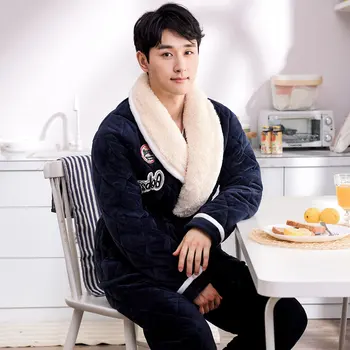 Winter Flannel Cotton-Padded Pyjamas Wadded Jackets Men's Pajamas Set Sleepwear Pyjamas Night Set Pijamas Big Fashion Quilted
Winter Flannel Cotton-Padded Pyjamas Wadded Jackets Men's Pajamas Set Sleepwear Pyjamas Night Set Pijamas Big Fashion Quilted