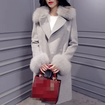 Elegant Ladies Slim Fit Womens Coats New Winter Thick Warm Woolen Outerwear Female Detachable Faux Fur Collar Belted Long Coats
Elegant Ladies Slim Fit Womens Coats New Winter Thick Warm Woolen Outerwear Female Detachable Faux Fur Collar Belted Long Coats