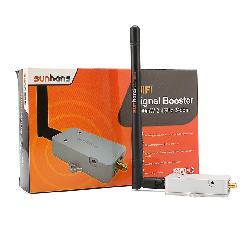 4pcs Genuine SUNHANS SH-2500 2.4GHz 2500mW 34dBm IEEE 802.11b/g/n WiFi Repeater Indoor Signal Booster Wireless Signal Amplifier
4pcs Genuine SUNHANS SH-2500 2.4GHz 2500mW 34dBm IEEE 802.11b/g/n WiFi Repeater Indoor Signal Booster Wireless Signal Amplifier