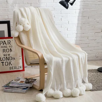 Princess Style Travel Knitted Blankets Warm Fluffy Balls Decor Blanket Warm Sweater White Car Throws Sofa Blankets 120*180cm
Princess Style Travel Knitted Blankets Warm Fluffy Balls Decor Blanket Warm Sweater White Car Throws Sofa Blankets 120*180cm
