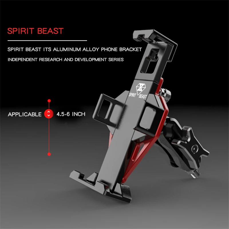 SPIRIT BEAST Motorcycle Mobile Phone Holder Stent 4.5-6 Inch Handle Bar Mount Holder Riding GPS Bicycle Navigation Stand
SPIRIT BEAST Motorcycle Mobile Phone Holder Stent 4.5-6 Inch Handle Bar Mount Holder Riding GPS Bicycle Navigation Stand
