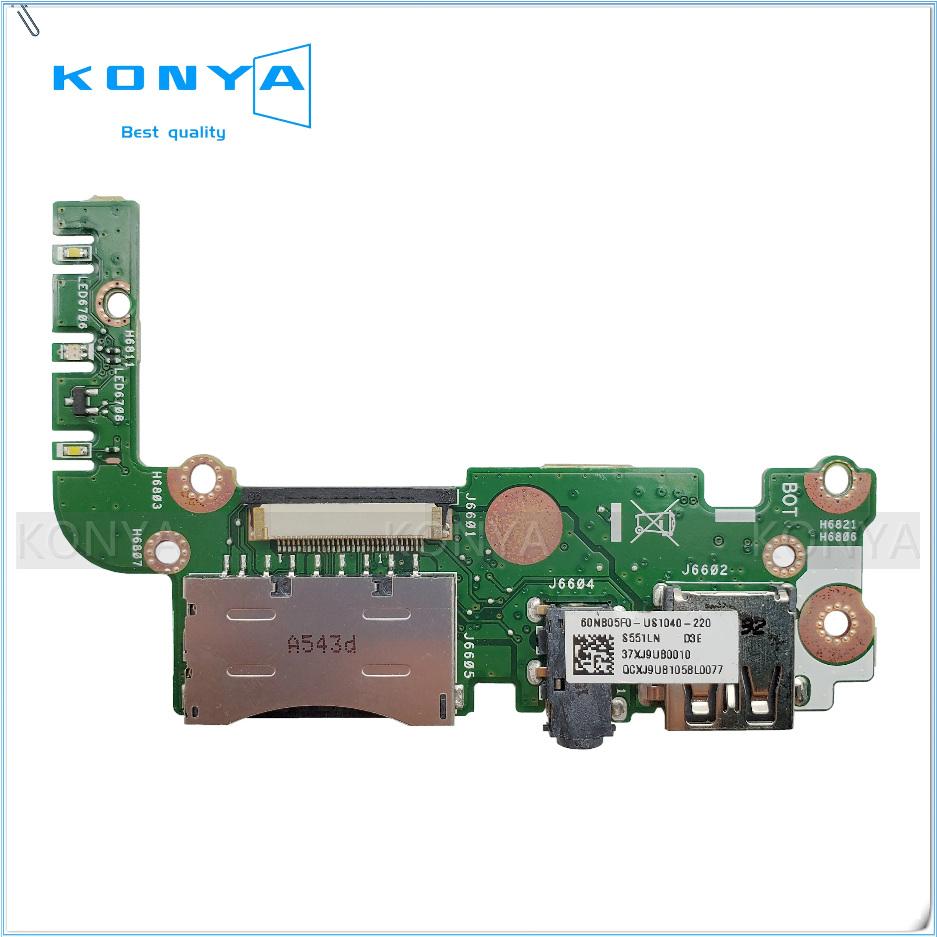 Новая оригинальная плата S551LN IO REV 2,2 для ASUS S551L S551LB V551 K551 K551L R551LA R551LB материнская плата для ноутбука USB аудиоплата
Новая оригинальная плата S551LN IO REV 2,2 для ASUS S551L S551LB V551 K551 K551L R551LA R551LB материнская плата для ноутбука USB аудиоплата