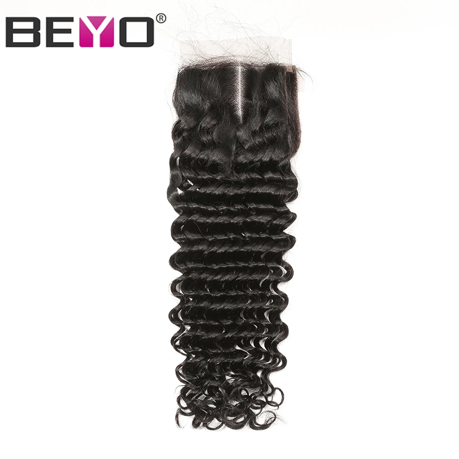 Deep Wave 4X4 Lace Closure Brazilian Hair Human Hair Closure Middle/Free/Three Part Closure Non Remy Hair Natural Color #2 Beyo
Deep Wave 4X4 Lace Closure Brazilian Hair Human Hair Closure Middle/Free/Three Part Closure Non Remy Hair Natural Color #2 Beyo
