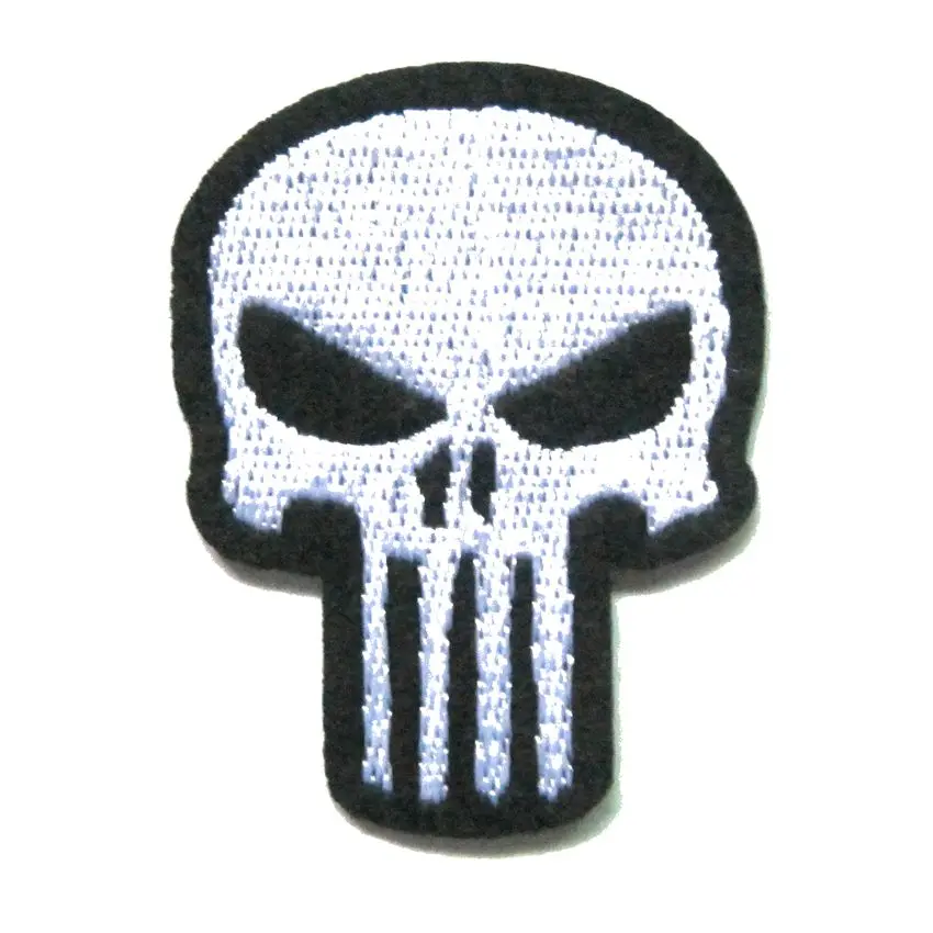 2Pcs Tactical Type Biker Jacket Patches Punishe Skeleton Skull Patch Iron or Sew on 100% Embroidered White/Black
2Pcs Tactical Type Biker Jacket Patches Punishe Skeleton Skull Patch Iron or Sew on 100% Embroidered White/Black