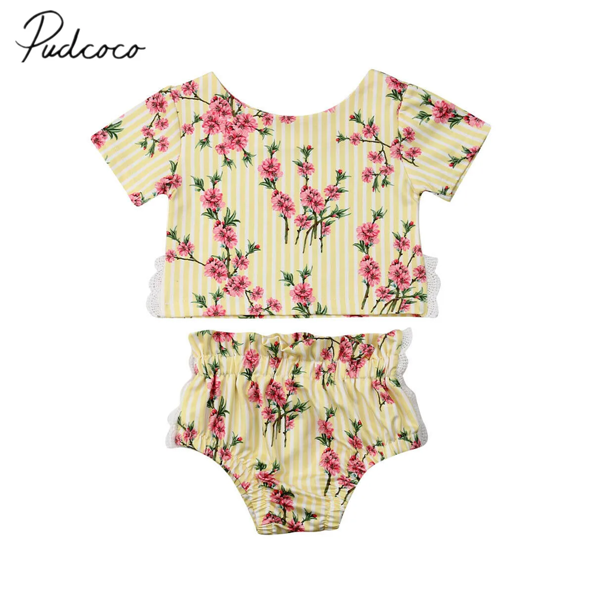 2019 Baby Summer Clothing Yellow Infant Baby Girls Top Shirts +PP Shorts Pants Lace Stripe Flowers Outfits Clothes Casual Sets
2019 Baby Summer Clothing Yellow Infant Baby Girls Top Shirts +PP Shorts Pants Lace Stripe Flowers Outfits Clothes Casual Sets