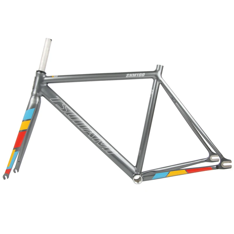 Discount TSUNAMI Fixed Gear Bicycle Frameset 50cm 52cm 54cm Aluminum racing track Bike Fixie frame Track Frame 4