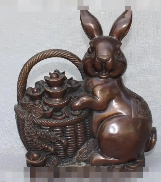 song voge gem S6061 12" Chinese Folk Culture Tradition Bronze Wealth Rich Basket Coin Rabbit Statue
song voge gem S6061 12" Chinese Folk Culture Tradition Bronze Wealth Rich Basket Coin Rabbit Statue