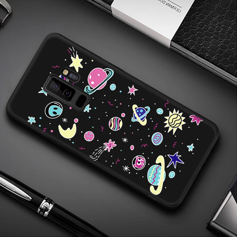 Black Matte Cover Pattern Case For Samsung Galaxy Note and S Series Sadoun.com