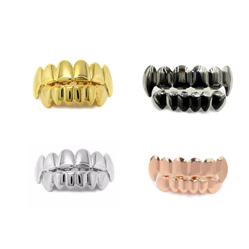 2018 Fashion Hip Hop Gold Teeth Grillz Top & Bottom Grills Dental Mouth Punk Teeth Caps Cosplay Party Tooth Rapper Jewelry Gift
2018 Fashion Hip Hop Gold Teeth Grillz Top & Bottom Grills Dental Mouth Punk Teeth Caps Cosplay Party Tooth Rapper Jewelry Gift