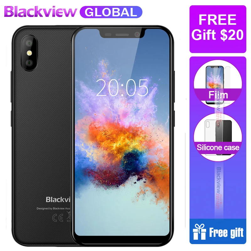 Blackview A30 Smartphone 19:9 ALL screen 2500mAh 5.5 inch Android 8.1 dual Camera 2GB RAM 16GB ROM MT6350A 3G Mobile phone
Blackview A30 Smartphone 19:9 ALL screen 2500mAh 5.5 inch Android 8.1 dual Camera 2GB RAM 16GB ROM MT6350A 3G Mobile phone