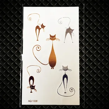 New Lovely Cat Gold Flash Metallic Temporary Tattoo Paste G1008 Silver Car Sexy Women Tattoo Body Art Lower Arm Neck Chest Tatoo
New Lovely Cat Gold Flash Metallic Temporary Tattoo Paste G1008 Silver Car Sexy Women Tattoo Body Art Lower Arm Neck Chest Tatoo