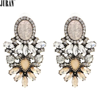 10 Colors High Quality Big Crystal Classic Brincos Free shipping rhinestone statement stud Earrings for women jewelry wholesale