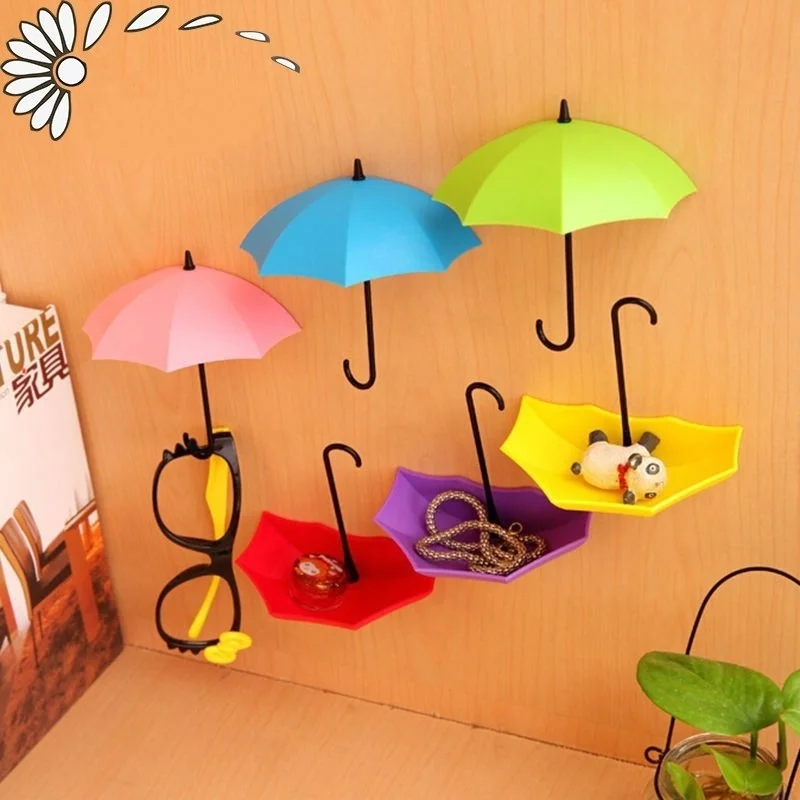 3Pcs Hooks Colorful Umbrella Wall Hook Key Hair Pin Holder Organizer Decorative
3Pcs Hooks Colorful Umbrella Wall Hook Key Hair Pin Holder Organizer Decorative