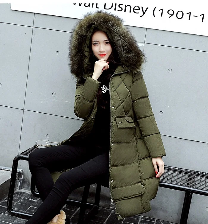 New Parkas real fur 2017 winter jacket women long down jacket Female Women Winter Coat fur collar+18 (1)