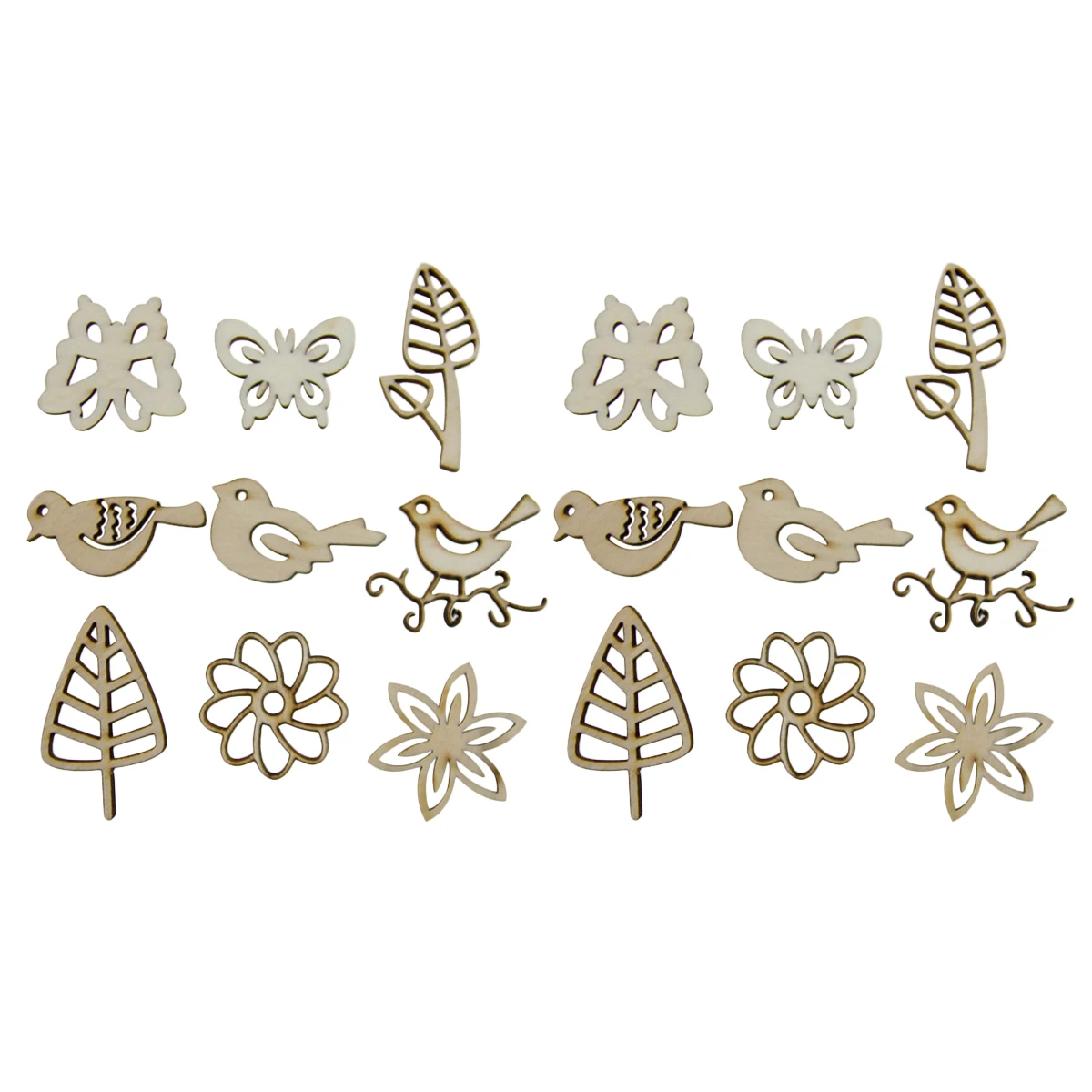 30pcs x Butterfly Self Adhesive Wooden Craft Butterflies Embellishments
