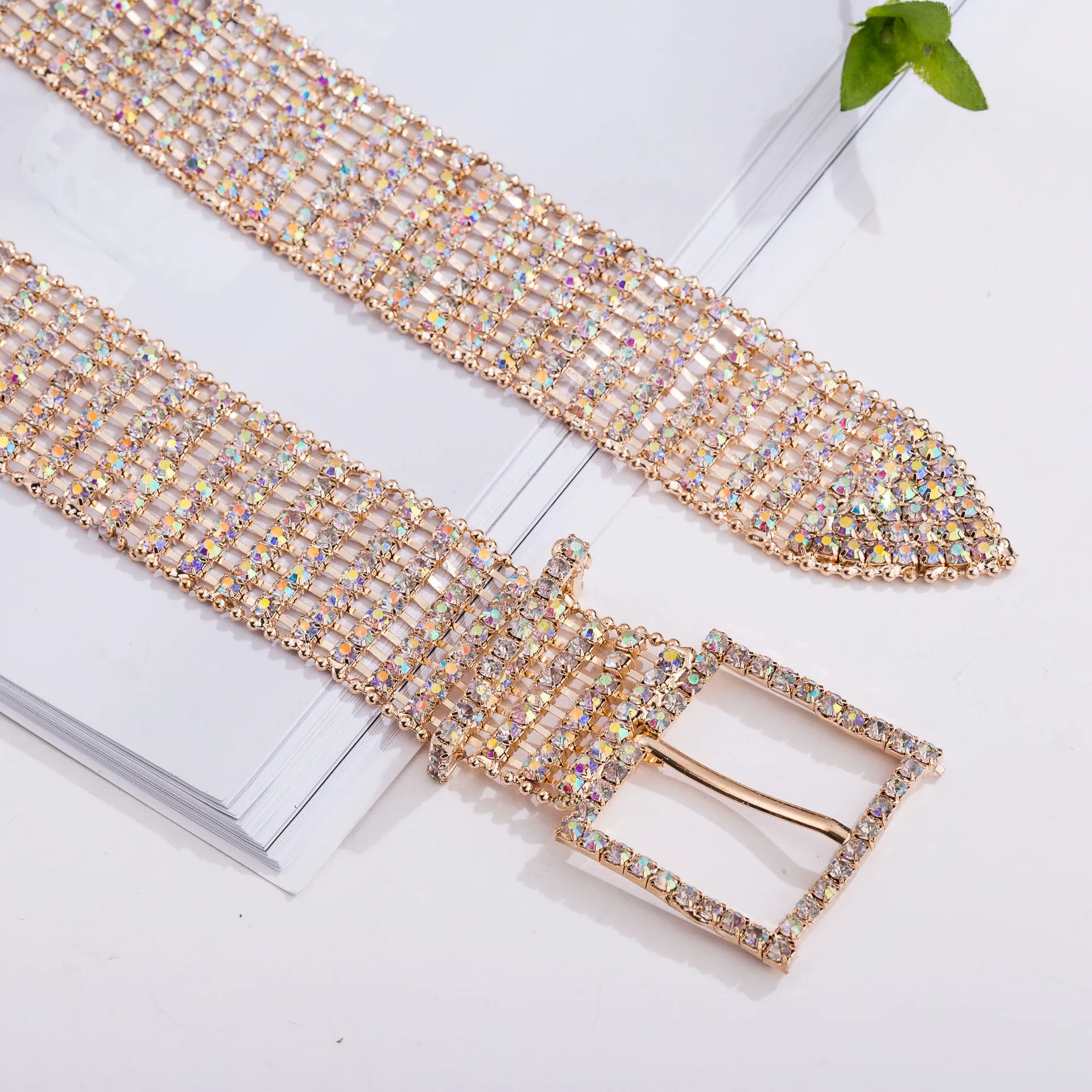 Fashion Luxury Eight Row Bright Full Rhinestone Inlaid Women's Belt Female Bride Wide Bling Crystal Waist Chain Cummerbunds
Fashion Luxury Eight Row Bright Full Rhinestone Inlaid Women's Belt Female Bride Wide Bling Crystal Waist Chain Cummerbunds