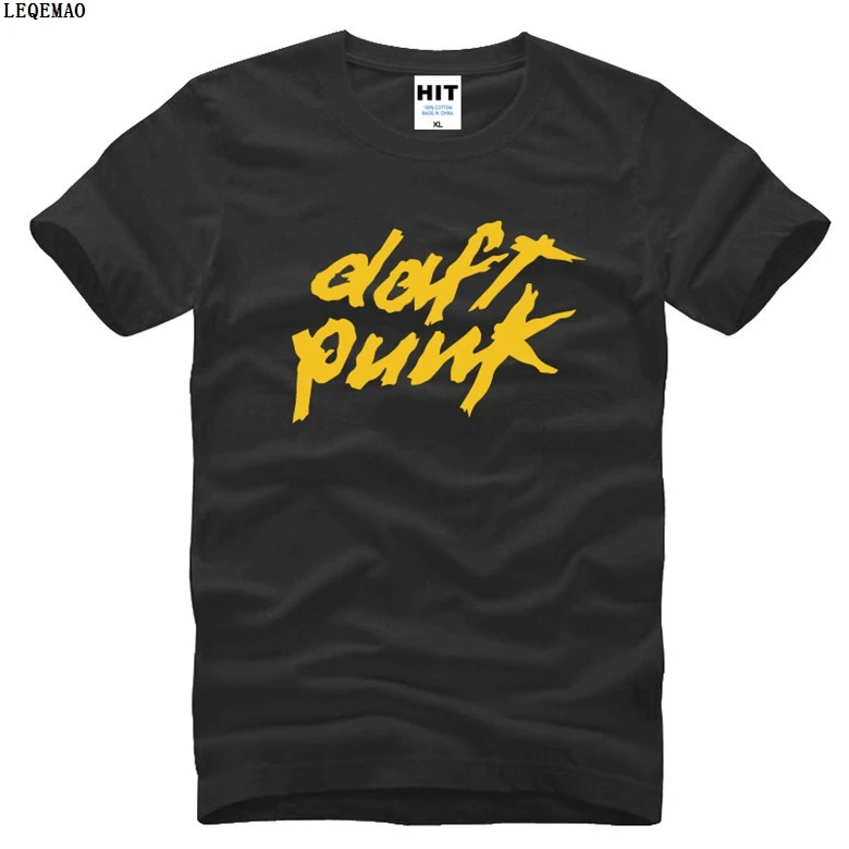 Daft Punk логотип домашнее задание обнаружения черная футболка жив танец DJ Клубная
