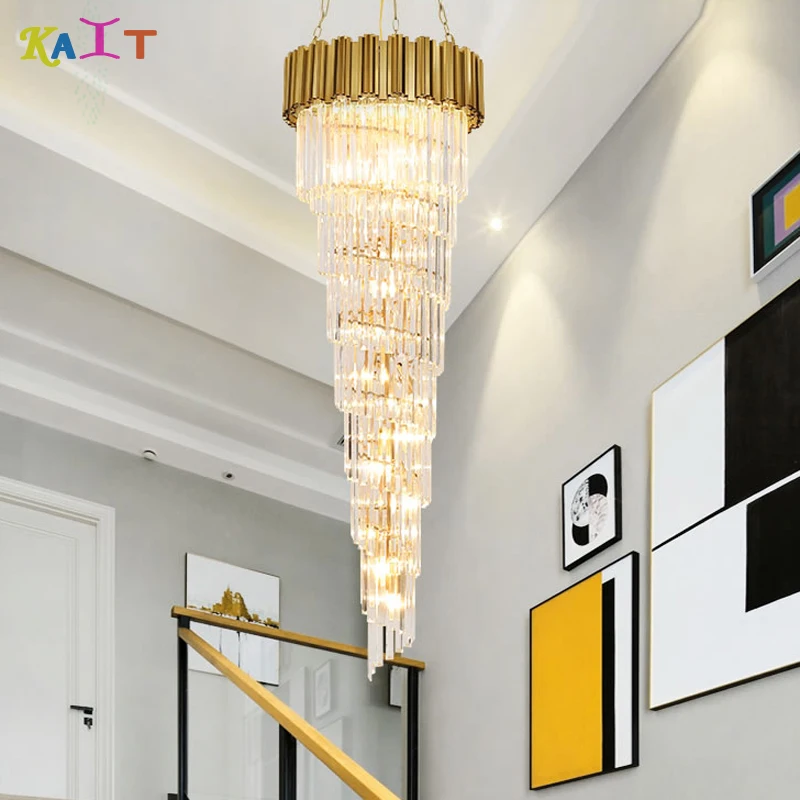 Modern chandeliers ceiling LED Double Spiral Crystal Chandelier Lighting for Foyer Stair Staircase
Modern chandeliers ceiling LED Double Spiral Crystal Chandelier Lighting for Foyer Stair Staircase