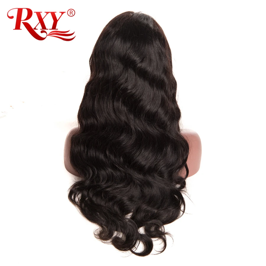 RXY 360 Lace Frontal Wig Pre Plucked With Baby Hair Brazilian Body Wave Lace Front Human Hair Wigs For Women Black Non-Remy Hair (6)