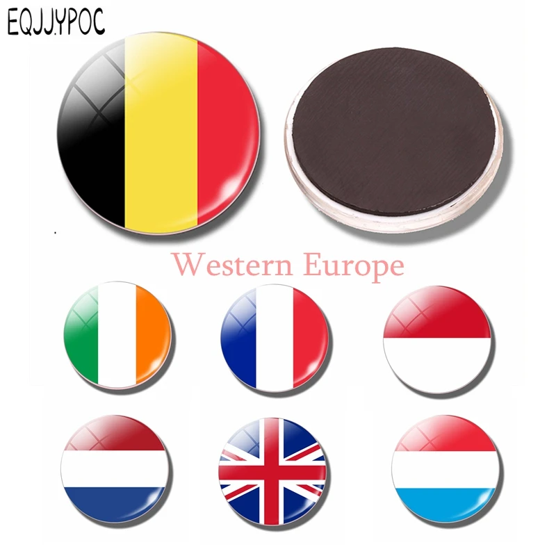 Western Europe Flag Glass 30MM Fridge Magnet Belgium Netherlands France Monaco Ireland Refrigerator Magnetic Sticker Decoration
Western Europe Flag Glass 30MM Fridge Magnet Belgium Netherlands France Monaco Ireland Refrigerator Magnetic Sticker Decoration