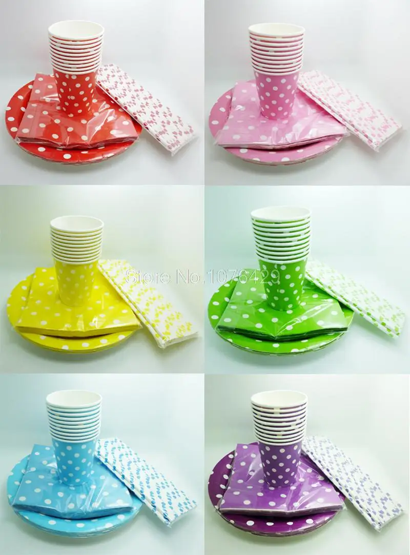 Colored Polka Dots Series Set Tableware Paper Plates & Cups & Napkins & Drinking Straws Birthday Wedding Party Catering Decor
Colored Polka Dots Series Set Tableware Paper Plates & Cups & Napkins & Drinking Straws Birthday Wedding Party Catering Decor