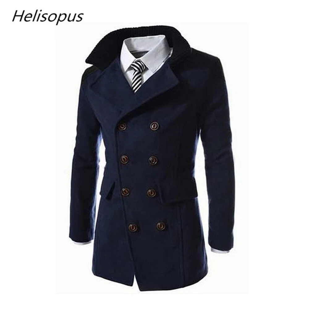 Helisopus Men Warm Jackets Fashion Wool Blend Long Coat Men Turn-down Collar Solid Color Overcoats
Helisopus Men Warm Jackets Fashion Wool Blend Long Coat Men Turn-down Collar Solid Color Overcoats