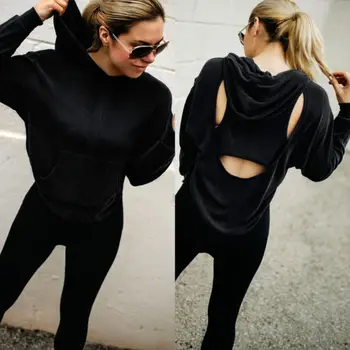 New Cool Women Cut Out Back Long Sleeve Sweatshirt Pullover Tops Ladies Casual Loose Hoodies
New Cool Women Cut Out Back Long Sleeve Sweatshirt Pullover Tops Ladies Casual Loose Hoodies