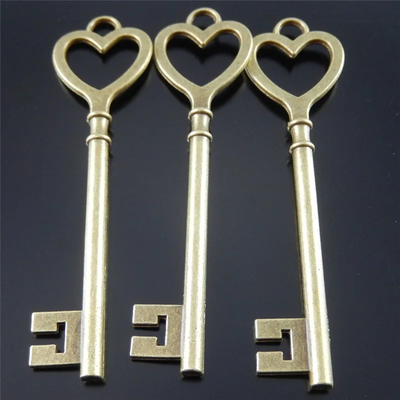 32393 Antiqued Bronze Vintage Alloy Love Heart Skeleton Key Jewelry Finding Pendant Charms 10PCS Wholesale
32393 Antiqued Bronze Vintage Alloy Love Heart Skeleton Key Jewelry Finding Pendant Charms 10PCS Wholesale