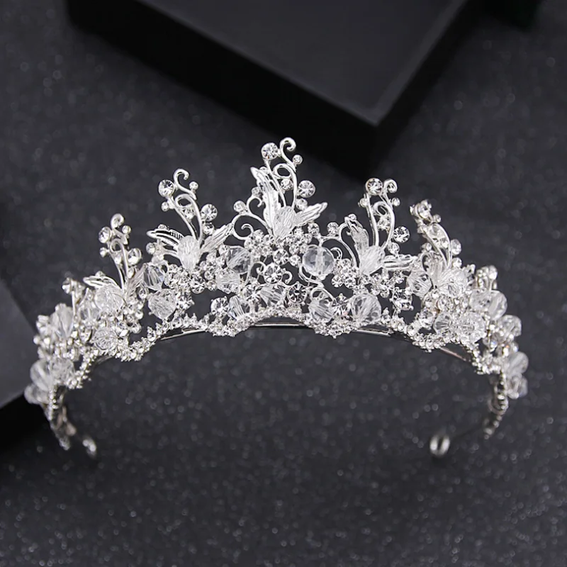 KMVEXO Silver Color Handmade Flowers Diadem Headpieces Wedding Bridal Crystal Tiaras Crowns For Bride Hair Accessories Jewelry
KMVEXO Silver Color Handmade Flowers Diadem Headpieces Wedding Bridal Crystal Tiaras Crowns For Bride Hair Accessories Jewelry