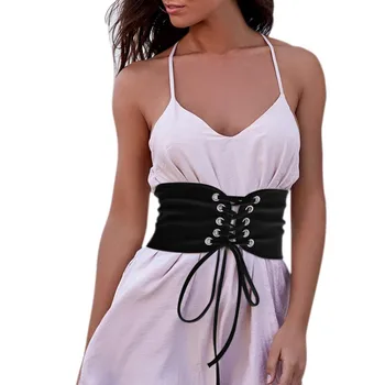 Vintage Black Faux Suede Lace Up Corset Bandage Womens Waist Belt Shape-Making Belt
Vintage Black Faux Suede Lace Up Corset Bandage Womens Waist Belt Shape-Making Belt