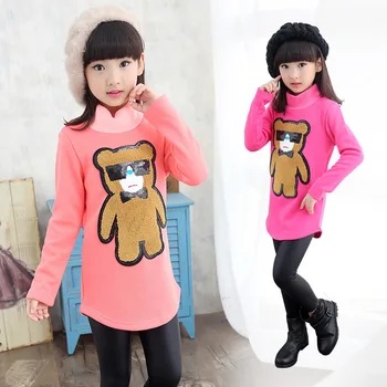 Winter Wear New GirlsThick Velvet Bottoming Children Long Sleeved Shirt T-shirt Kids Clothing Rose Red Red Pink Bear Cartoon
Winter Wear New GirlsThick Velvet Bottoming Children Long Sleeved Shirt T-shirt Kids Clothing Rose Red Red Pink Bear Cartoon
