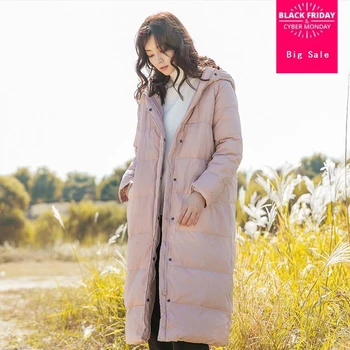 High-quality super longer hooded thicker down jacket female luxurious single breasted stitching zipper warm down coats wq657 
High-quality super longer hooded thicker down jacket female luxurious single breasted stitching zipper warm down coats wq657